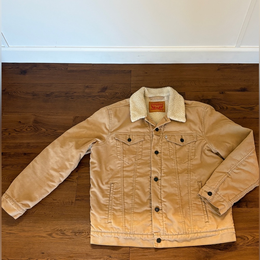 Levi's Tan Corduroy Sherpa Collar Jacket - XL